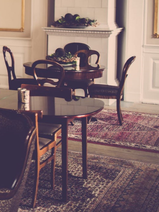 Oriental Rugs in a Dining Room